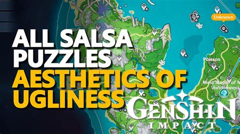 All Salsa Fontaine Puzzles Genshin Impact Aesthetics of Ugliness - YouTube