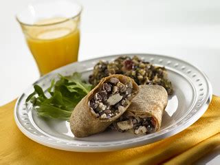 Black Bean & Feta Cheese Wrap, Wild Rice Salad, Cranberry … | Flickr