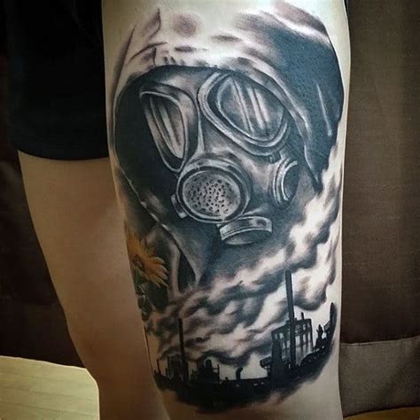 100 Gas Mask Tattoo Designs For Men - Breath Of Fresh Ideas