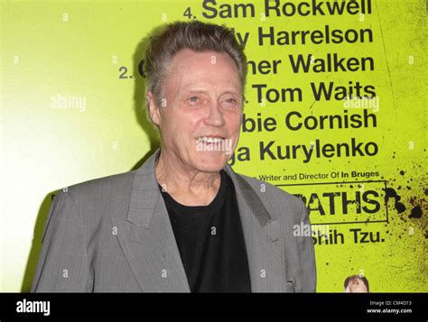 CHRISTOPHER WALKEN SEVEN PSYCHOPATHS PREMIERE WESTWOOD CALIFORNIA USA ...