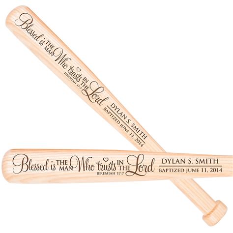 Custom Engraved Baseball Bat Personalized Baptism Gift Baby Boy ...