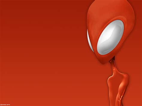 Red Alien, art, aliens, alien, abstract, HD wallpaper | Peakpx