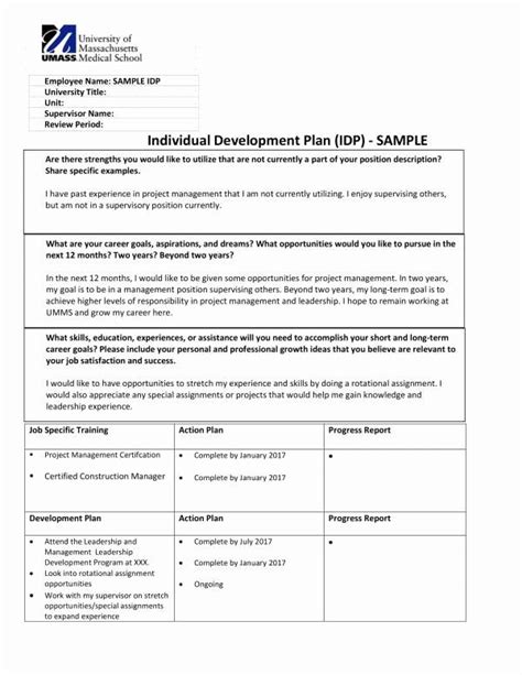 40 Individual Development Plan Template | Desalas Template | How to ...