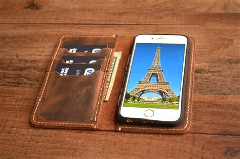 Iphone 8 Leather Wallet Case Iphone 8 PLUS Iphone X Iphone - Etsy