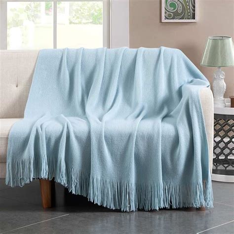 Amazon.com: light blue throw blanket