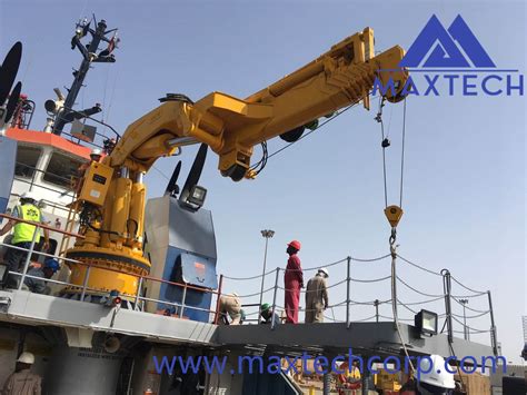 Maxtech 5ton Barge Cargo Crane Ship Deck Crane for Marine Crane - Ship ...