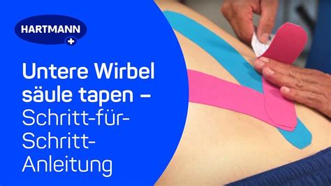 Untere Wirbelsäule tapen: Anwendung DermaPlast® ACTIVE Kinesiologisches Tape | Hüftschmerzen ...