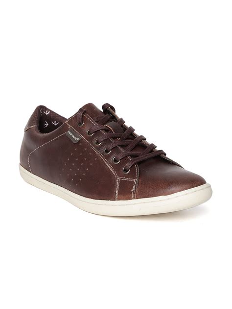 Buy Red Tape Men Brown Leather Sneakers - Casual Shoes for Men 1849943 | Myntra