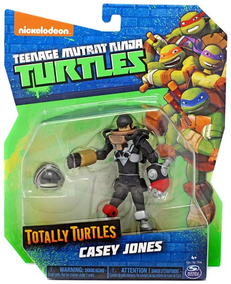 Teenage Mutant Ninja Turtles Nickelodeon Totally Turtles Casey Jones 4.5 Action Figure Spin ...