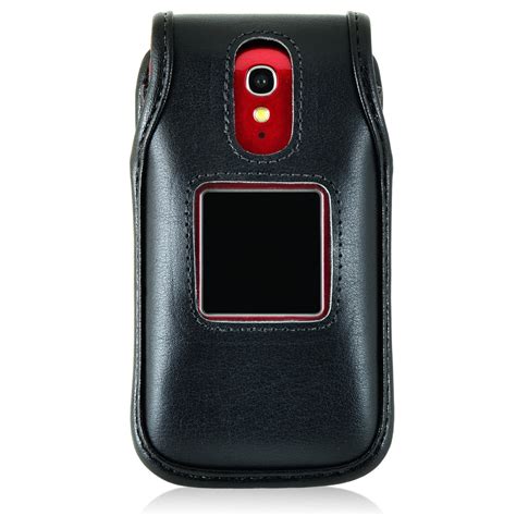 Jitterbug Flip Cell PhoneBlack Leather Fitted Case with Heavy Duty ...