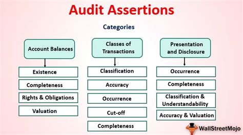 Assertions d'audit (définition, liste) - Top 3 des catégories