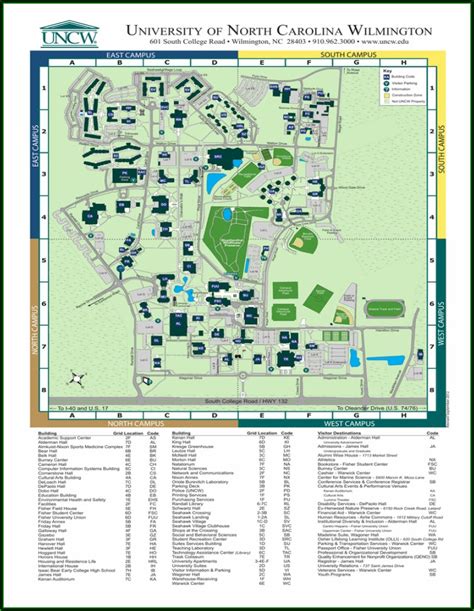 Printable Campus Maps Facilities Management UNC Charlotte