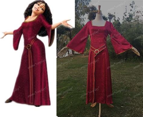 New Rapunzel Tangled Princess witch Mother Gothel Costume Dress Made Cosplay | eBay