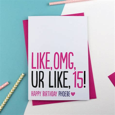 OMG Personalised Teenager Birthday Card - Etsy UK