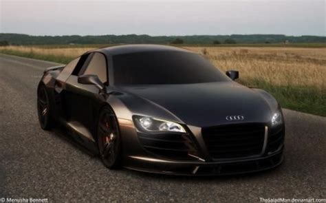 Audi R8 in Matte Black | Black audi, Audi cars, Audi