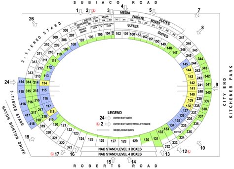 Subiaco Oval Seating Map | Austadiums