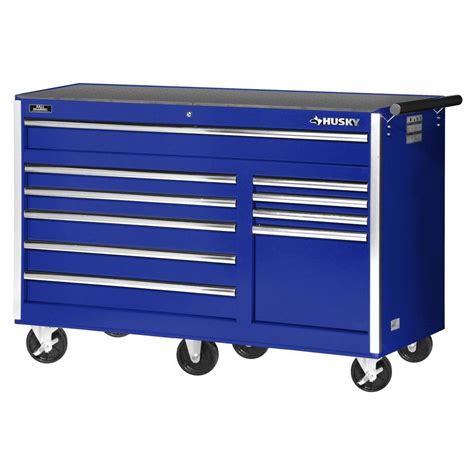 Husky 56 in. 10-Drawer Cabinet Tool Chest, Blue-VRB-5610BUHU - The Home ...