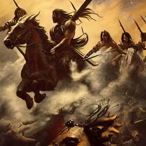 dothraki horde riding into heaven, ultra detailed, | Stable Diffusion | OpenArt