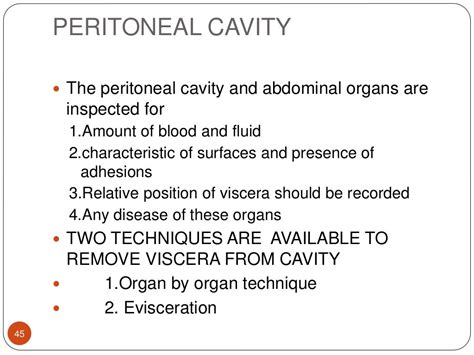 Procedure of autopsy