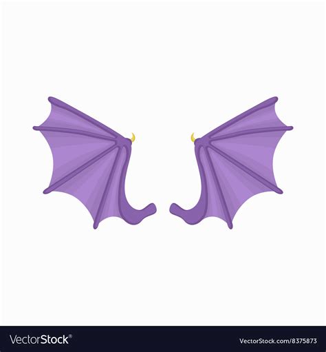 Bat wings icon cartoon style Royalty Free Vector Image