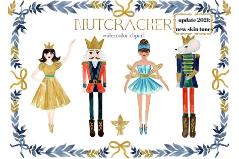 The Nutcracker Ballet Watercolor Illustrations - Design Cuts