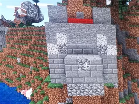 Statue i made when my minecraft wolf died (survival) : r/Minecraft