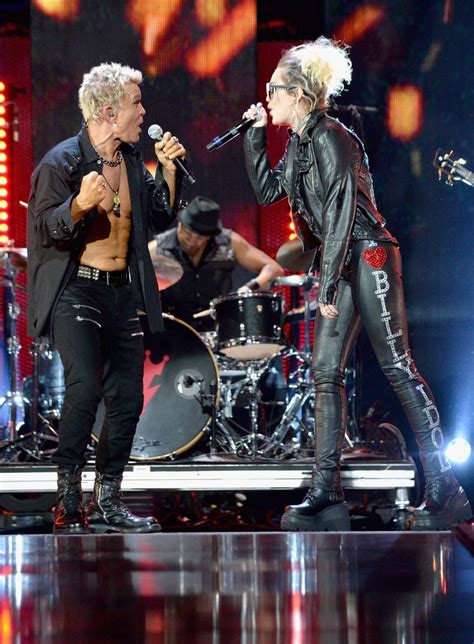 Miley Cyrus - Duet With Billy Idol at the 2016 iHeartRadio Music Festival in Las Vegas, NV 9/23 ...