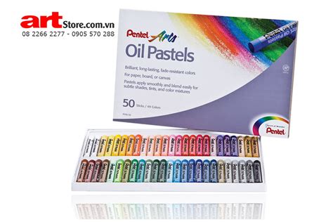 Sáp Dầu Pentel 50 Màu PHN 50