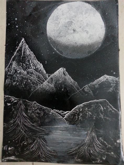 spray paint art , black and white nature scene by abtheartist on DeviantArt