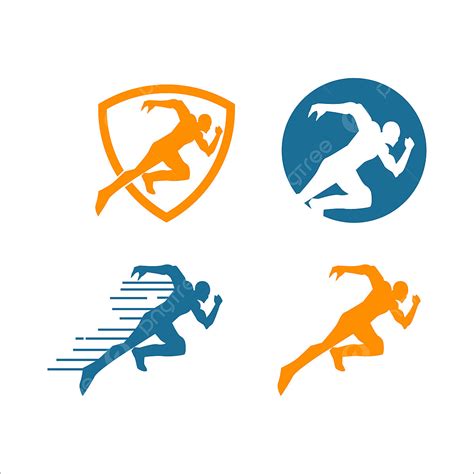 Running Silhouette PNG Transparent, Running Logo Design, Logo, Healthy ...