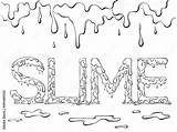 Slime Dripping Vector Sketch Coloring Page sketch template