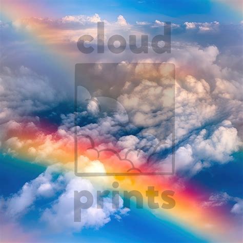 Rainbow Clouds Digital Paper Seamless Patterns Commercial - Etsy