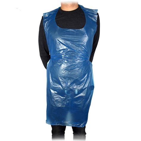 100 x Disposable Aprons for Adults Blue – Waterproof Apron Pack ...