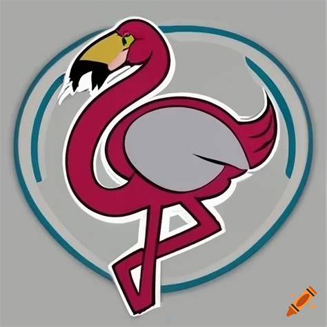 Flamingo sports team logo on Craiyon