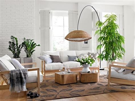 Salas blancas decoradas con plantas - Colores en Casa