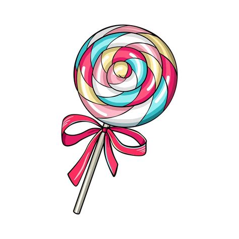 Lollipop, swirl candy vector drawing 5490830 Vector Art at Vecteezy