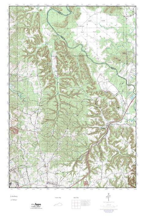 MyTopo Colesburg, Kentucky USGS Quad Topo Map