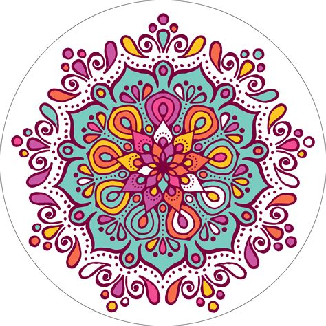 Mandala Coloring Book Rangoli Clip Art - Colorful Mandala - (5000x5000) Png Clipart Download