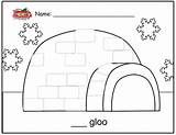 Coloring Worksheet Igloo Sketch Page sketch template