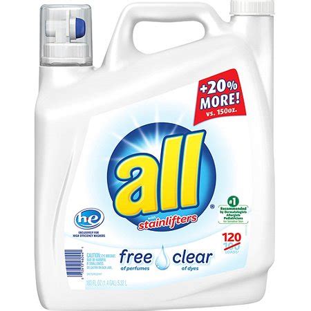 All Free Clear Liquid Laundry Detergent, 180 fl oz - Walmart.com