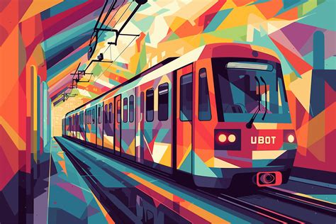 Vector Art Metrorail Station Metro Train Graphic by info.tanvirahmad · Creative Fabrica