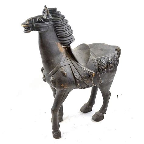 Bronze Black Trojan Horse Sculpture | Horse sculpture, Sculpture, Lion ...