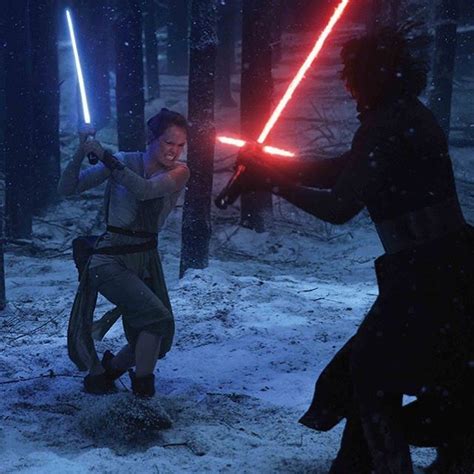 The snow fight battle between Rey and Kylo is such a powerful scene. It ...