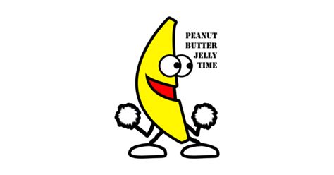 Peanut butter jelly time - Yellow Bananas - Sticker | TeePublic