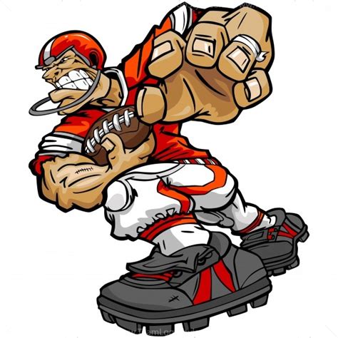 Football Player Clip Art - Vector Clipart Runningback