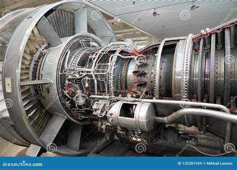 Modern Aircraft Of An Airfield View Of Turbine Stock Image | CartoonDealer.com #233193949