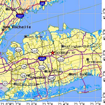 Woodbury, New York (NY) ~ population data, races, housing & economy