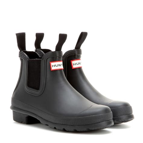 HUNTER Original Chelsea Rubber Boots in Black - Lyst