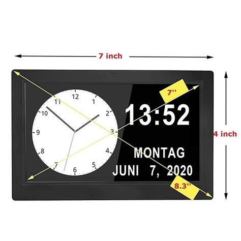 Dementia Clocks,Calendar Clock,Digital Clock with Large Digits Display ...