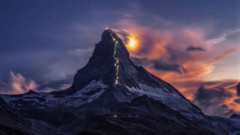 Free download | HD wallpaper: lamps, matterhorn, mountain, switzerland ...